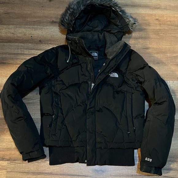 The North Face Black Puffer Jacket with Fur Hood
